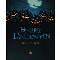 Happy Halloween: Trick or Treat LED Jack-O'-Lanterns Canvas Wall Art