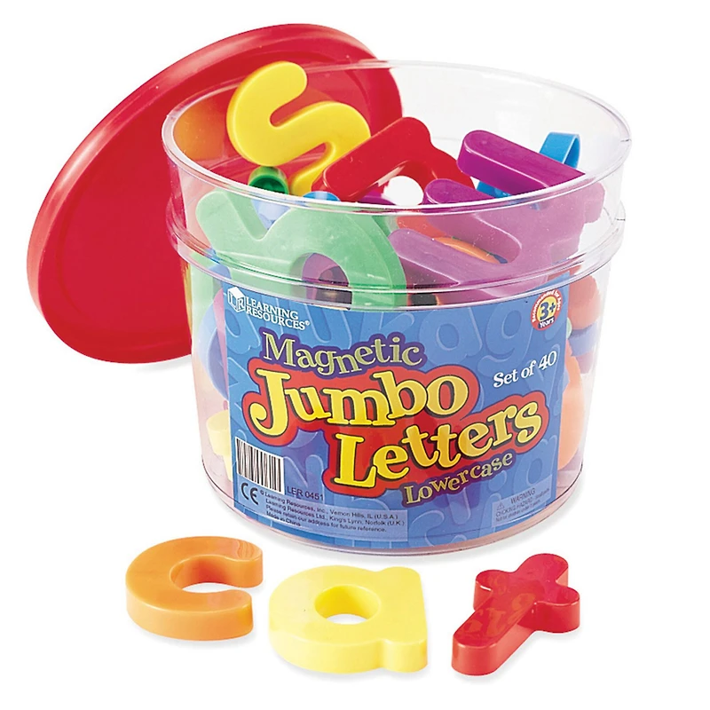 Learning Resources® Jumbo Magnetic Lowercase Letters, Set of 40