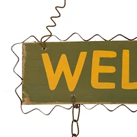 Gitzhome® 18" Iron & Solid Wood Turkey Welcome Wall Décor