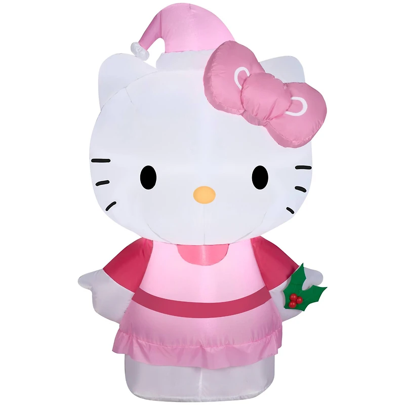 3ft. Airblown® Inflatable Christmas Hello Kitty® in Pink Outfit & Hat