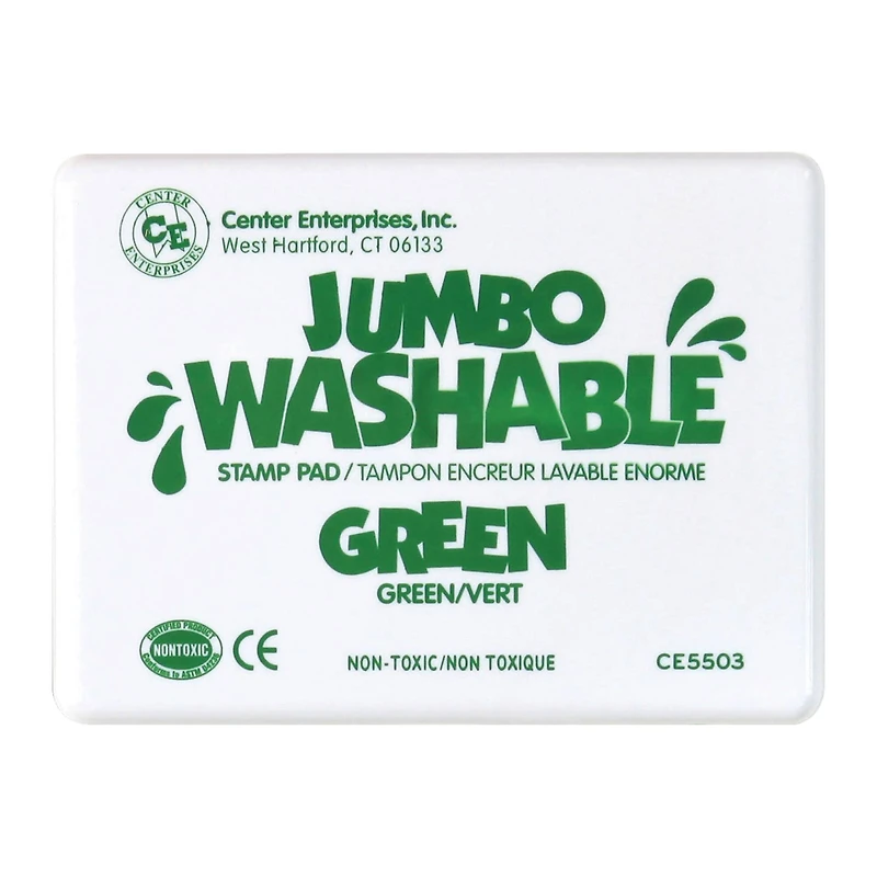 Center Enterprises Jumbo Washable Unscented Stamp Pad, 2ct.