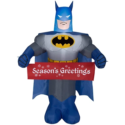 3.5ft. Airblown® Inflatable Christmas Batman™ with Season's Greetings Banner
