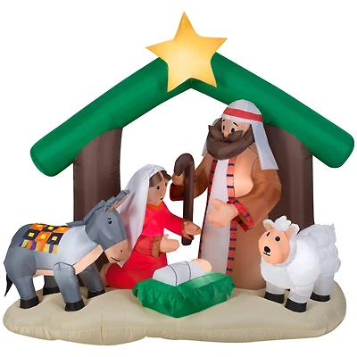 6ft. Airblown® Inflatable Christmas Holy Family Nativity Scene
