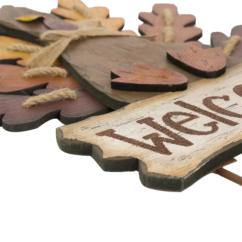 Glitzhome® Iron & Wood 'Welcome' Turkey Yard Sign