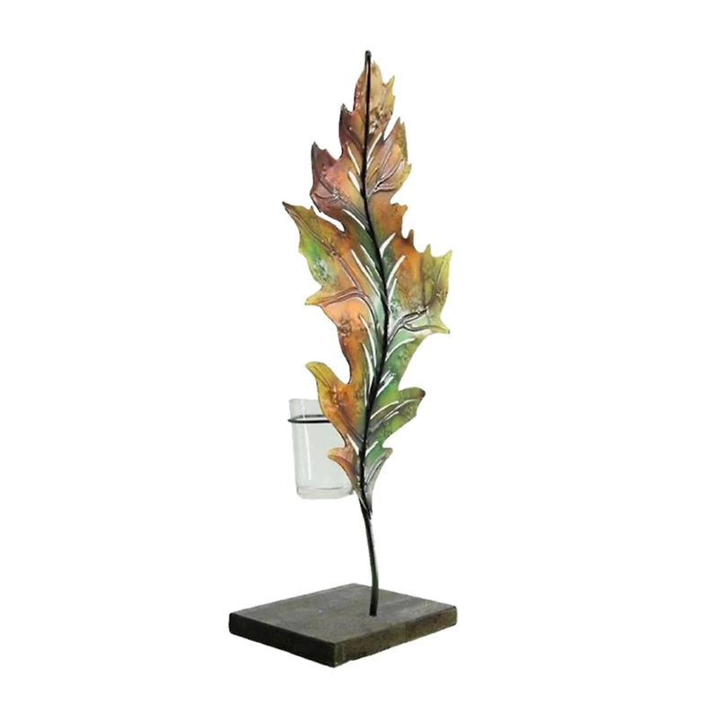 14" Oak Leaf Decorative Votive Candle Holder