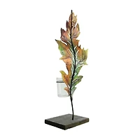 14" Oak Leaf Decorative Votive Candle Holder