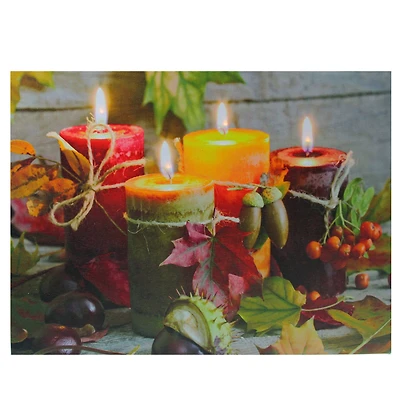 Bountiful Autumn Harvest LED Canvas Wall Art