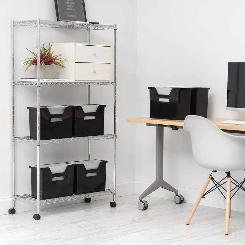 Iris® Medium Desktop File Box, 6 Pack