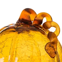 Glitzhome® Crackle Glass Pumpkin