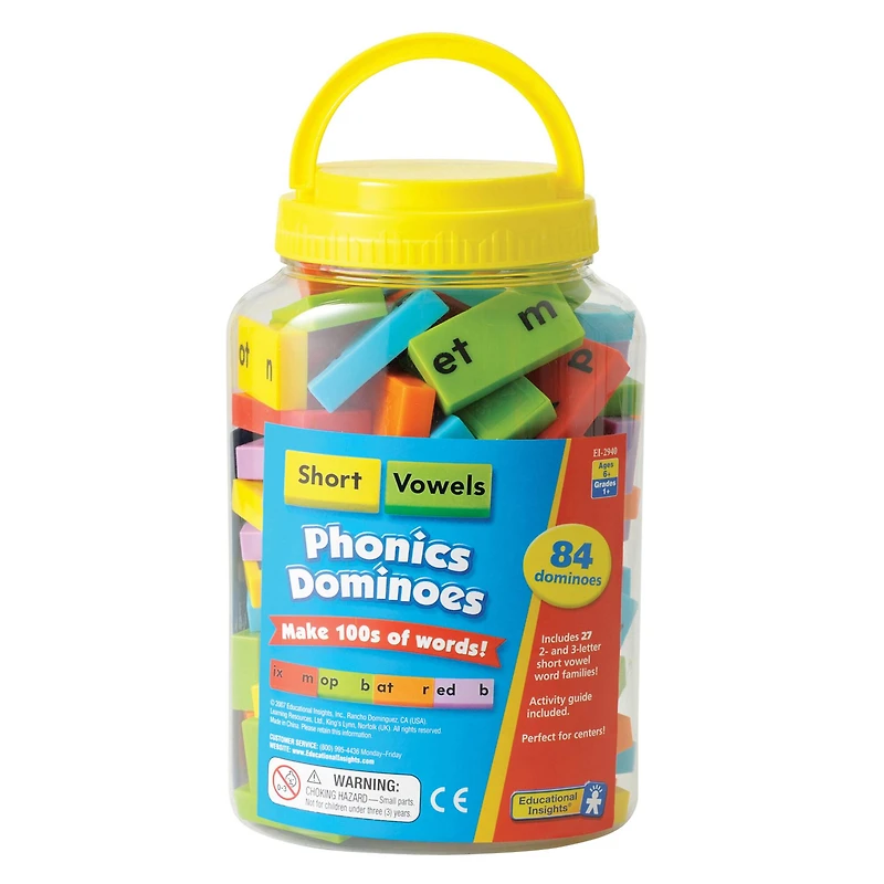 Educational Insights® Short Vowel Phonics Dominoes