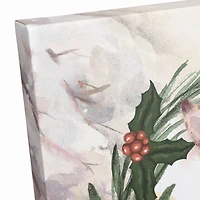 Seasonal Deer Wreath Canvas Wall Art