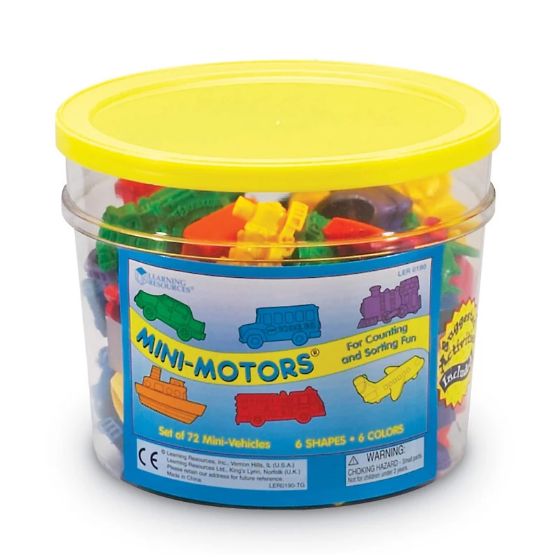 Learning Resources® Mini Motors® Counters, Set of 72