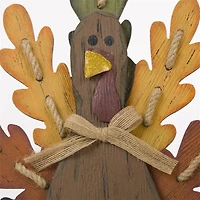 Glitzhome® Iron & Wood 'Welcome' Turkey Yard Sign 