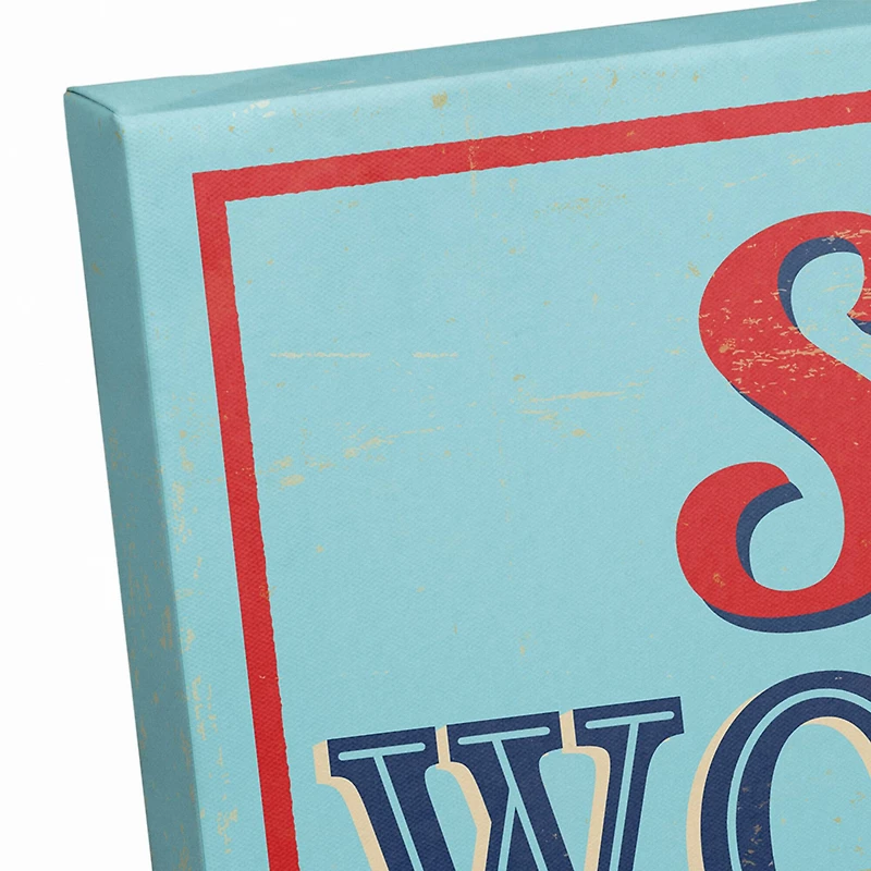 Midcentury Modern Santa's Workshop Canvas Wall Art