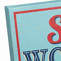 Midcentury Modern Santa's Workshop Canvas Wall Art