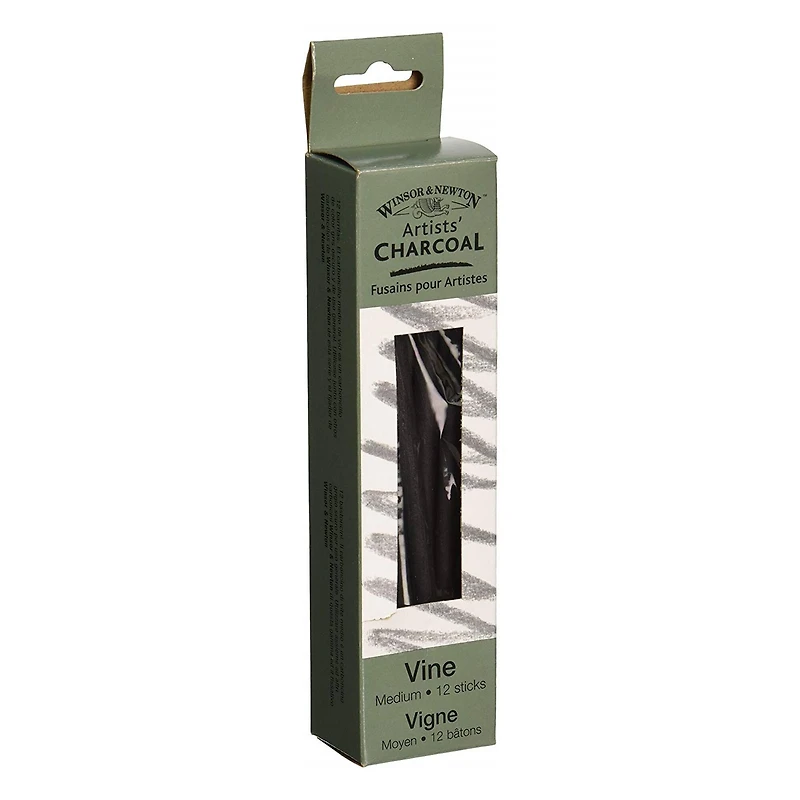6 Packs: 12 ct. (72 total) Winsor & Newton™ Artists' Vine Charcoal, Medium