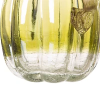 Glitzhome® Crackle Glass Pumpkin, Green 