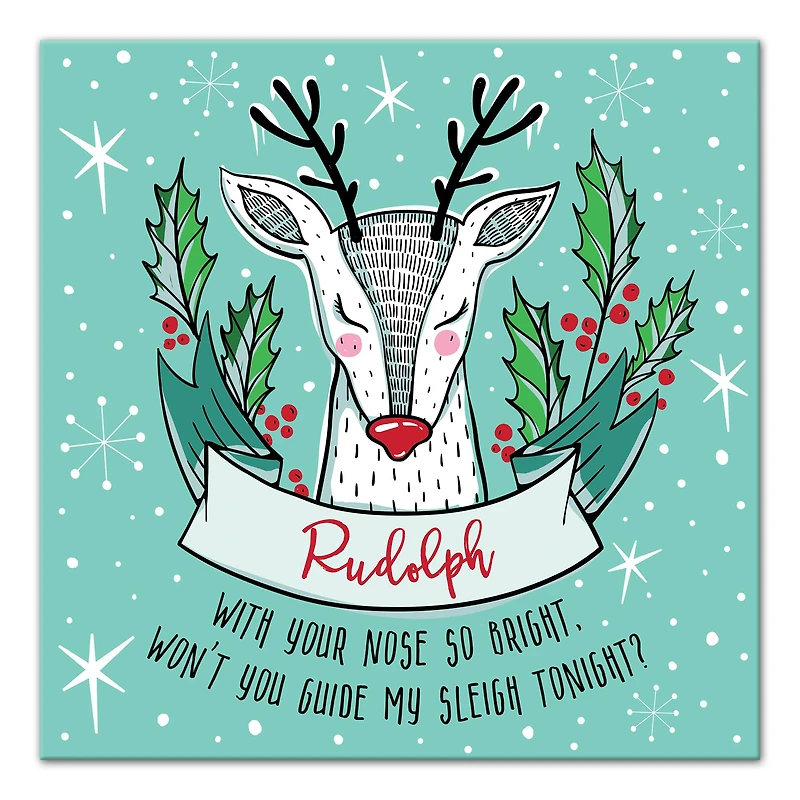 Midcentury Modern Rudolph Canvas Wall Art