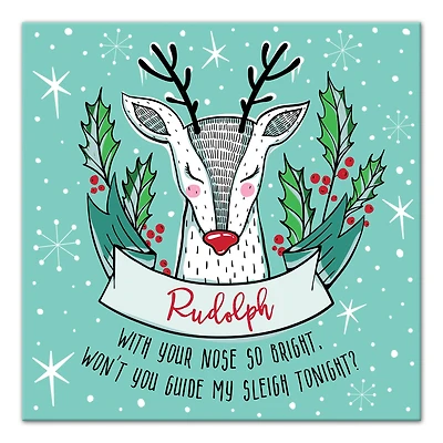 Midcentury Modern Rudolph Canvas Wall Art