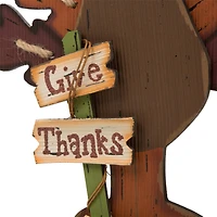 Glitzhome® 'Give Thanks' Turkey Décor