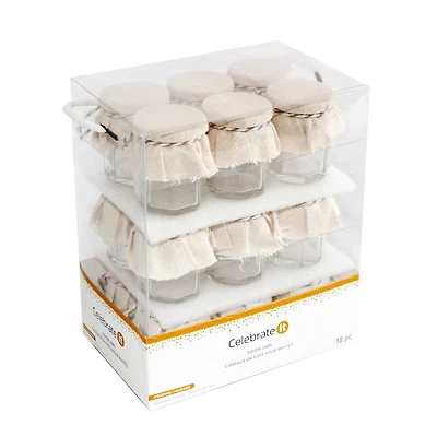 Jars With Fabric Covers, 18ct. by Celebrate It™