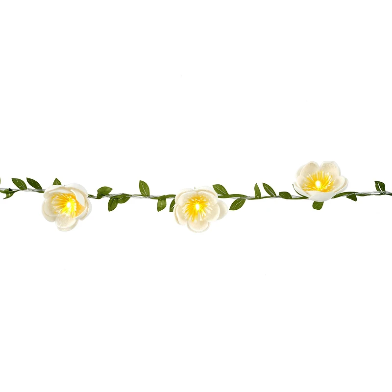 10ct. Large Flowers LED Garland String Lights by Ashland