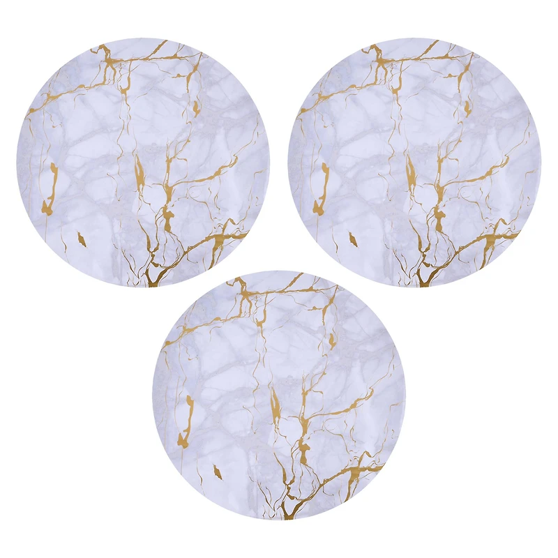 10" Gold Marble Cake Boards by Makery®, 3ct.