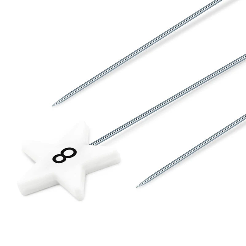 Dritz® White Star Flat Head Pins With Numbers & Directional Arrows, 115ct.