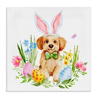 Stupell Industries Playful Easter Puppy Canvas Wall Art