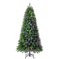 7ft. Pre-Lit Hudson Pine Artificial Christmas Tree, LumaDazzle™ Color Changing Twinkle LED Lights