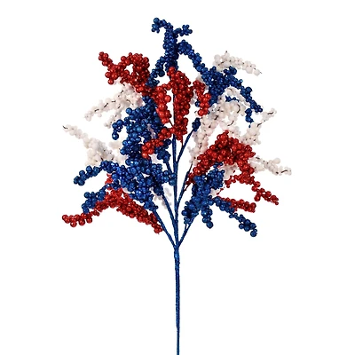 32" Red, White & Blue Cluster Berry Spray