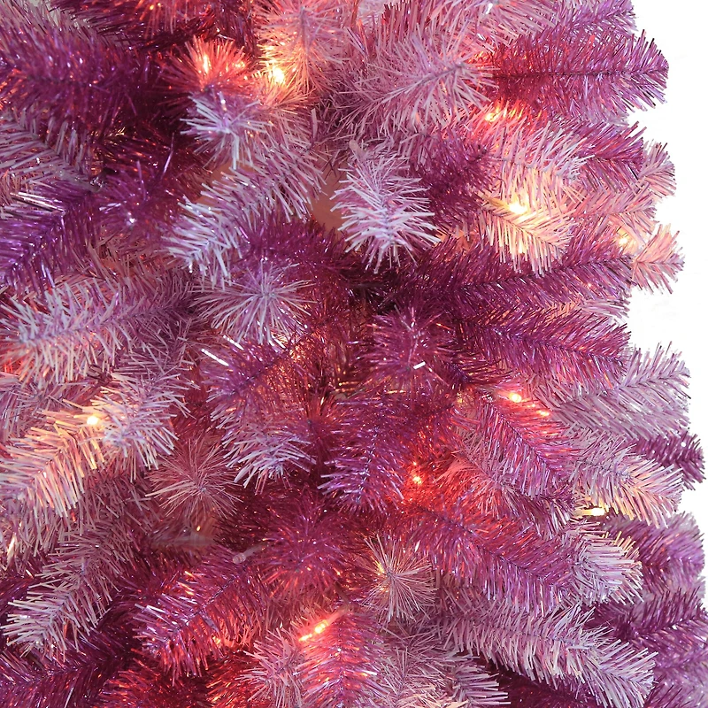 5ft. Pre-Lit Peppermint Pine Artificial Christmas Tree, Warm White LED Lights by Ashland®