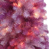 5ft. Pre-Lit Peppermint Pine Artificial Christmas Tree, Warm White LED Lights by Ashland®