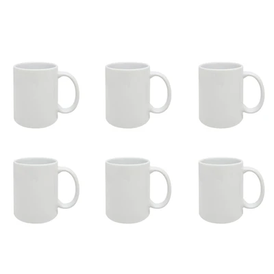 12oz. White Ceramic Sublimation Mugs, 6ct. by Make Market®