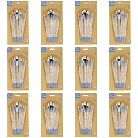 12 Packs: 12 ct. (144 total) Necessities™ White Synthetic Flat & Round Brushes by Artist's Loft®