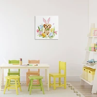 Stupell Industries Playful Easter Puppy Canvas Wall Art