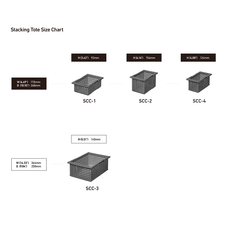 Like-it Small Gray Stacking Tote