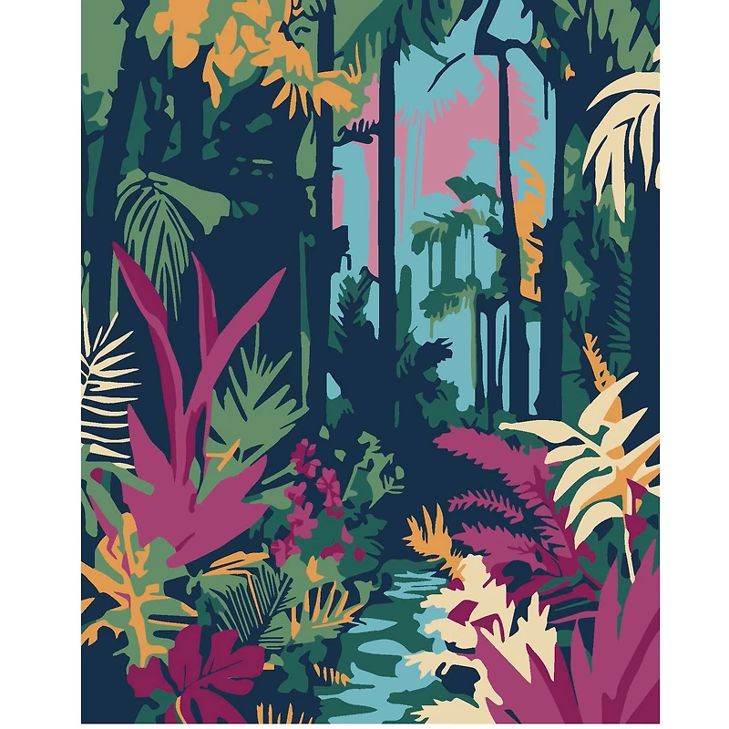 Pink Jungle Floral Paint Marker-by-Number Kit by Artist's Loft®