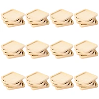 12 Packs: 4 ct. (48 total) Square Welled Pinewood Coasters by Make Market®