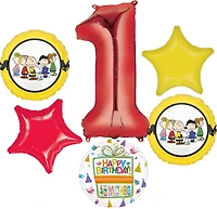 Peanuts® Birthday 6-Piece Foil Balloon Bouquet