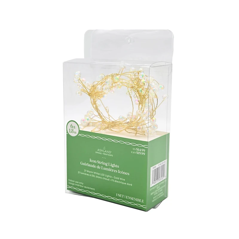 21ct. Crystal Cluster LED String Lights by Ashland®