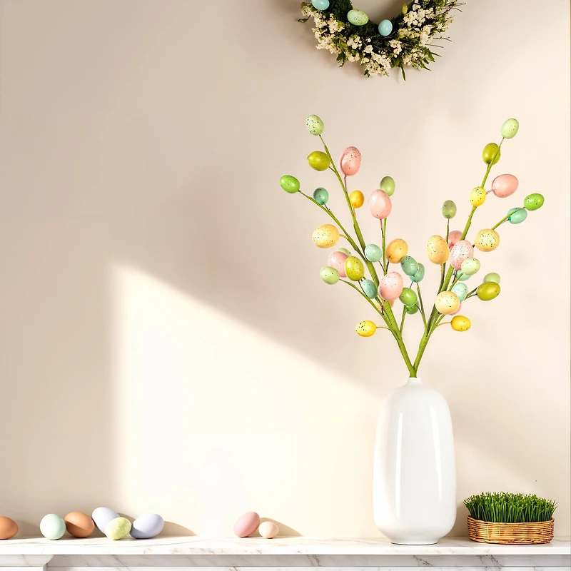 24" Pastel Artificial Easter Egg Sprays, 2ct.