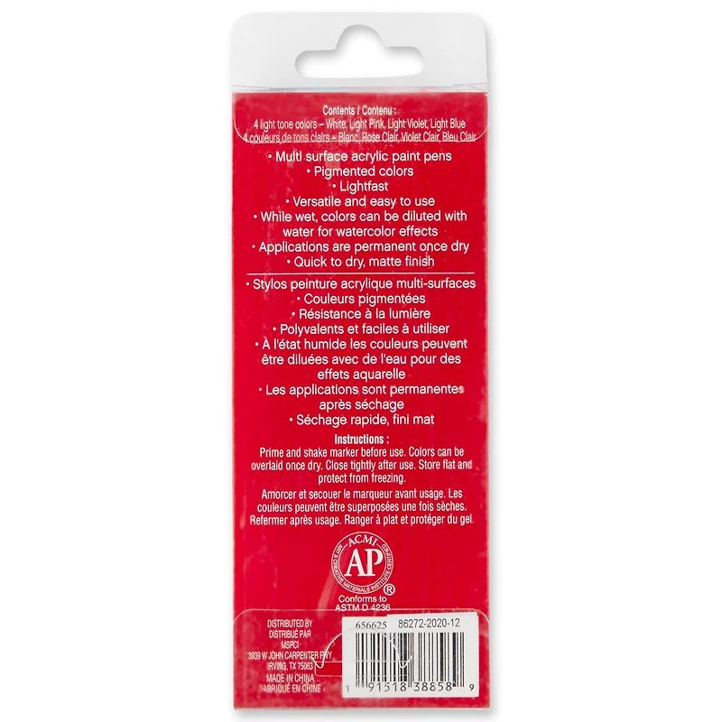 4mm Permanent Paint Pens Light Tone Set by Craft Smart®