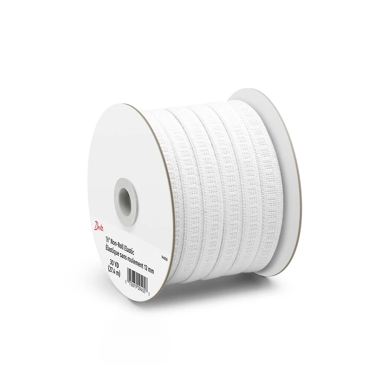 Dritz® 1/2" White Ribbed Non-Roll Elastic
