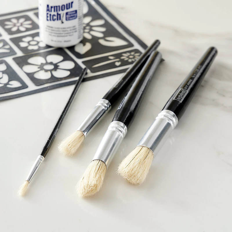 Natural 4 Piece Stencil Brush Set by Craft Smart™