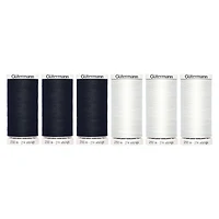 Gütermann Sew-All 274yd. Black & White 6 Spool Set