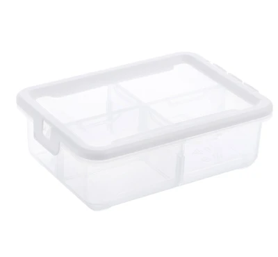 Ezy Storage Short 4-Compartment Storage Box