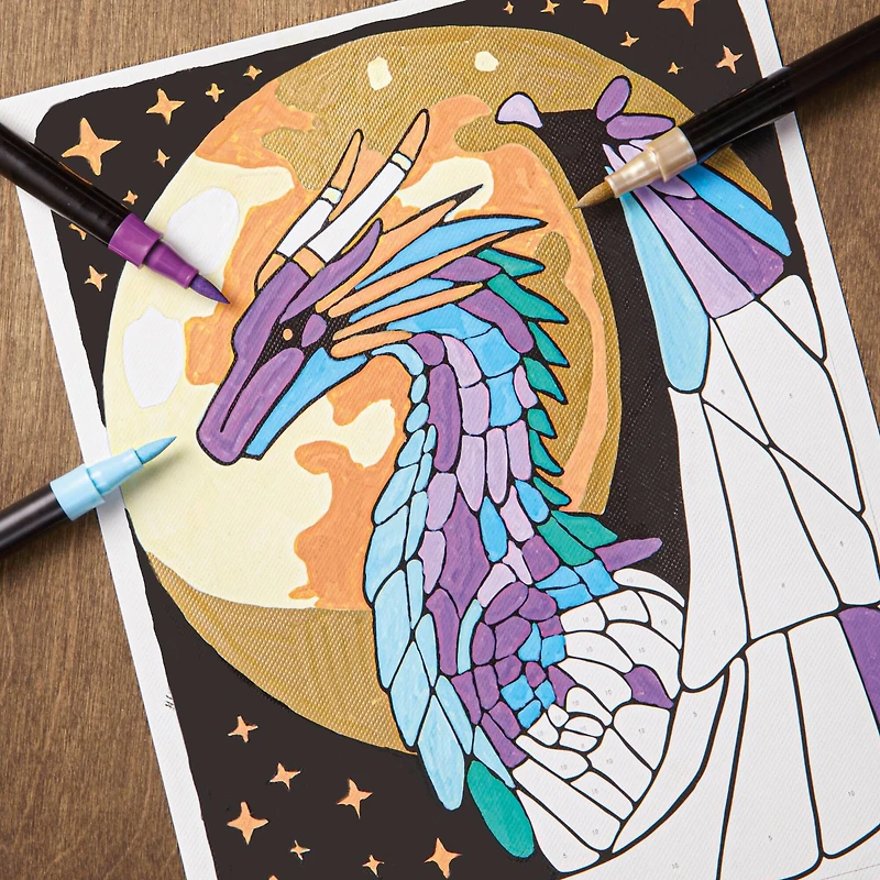 Starlight Dragon Paint Marker-by-Number Kit by Artist's Loft®
