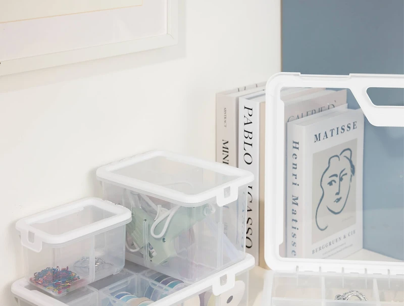 Ezy Storage Tall -Compartment Storage Box