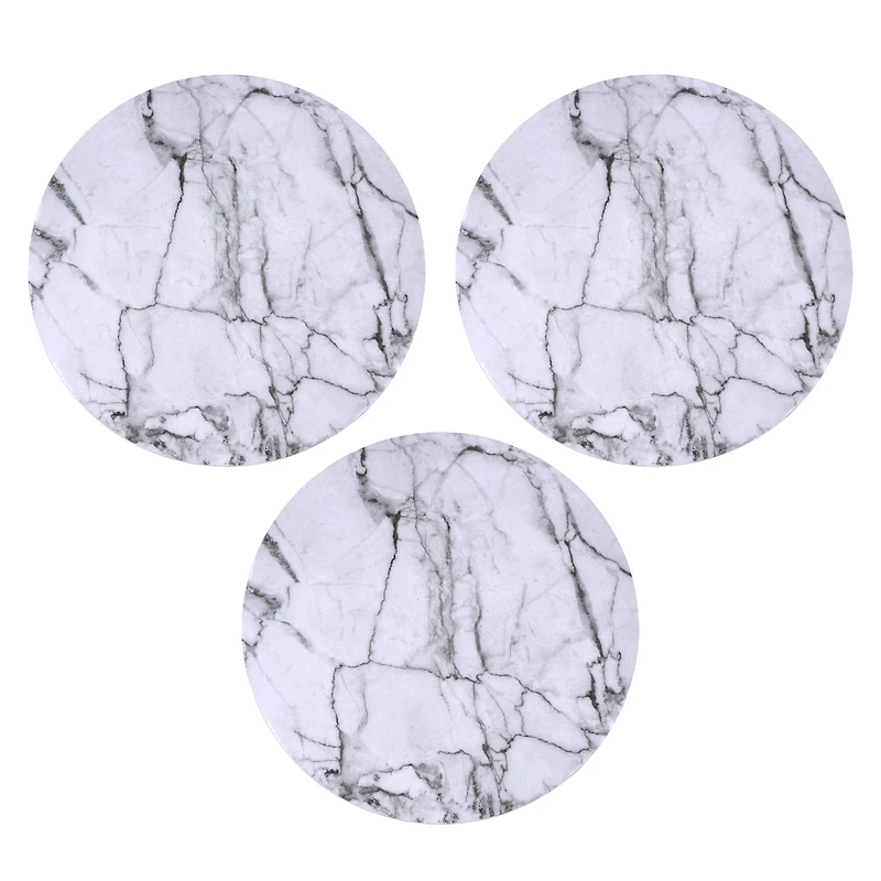 10" Black & White Marble Cake Boards by Makery®, 3ct.